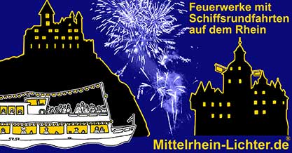Rhine River Lights, firework displays, half day boat cruises